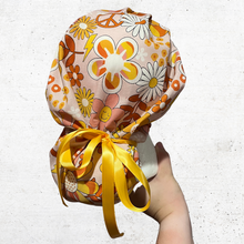 Load image into Gallery viewer, Orange Retro Bouffant Scrub Cap