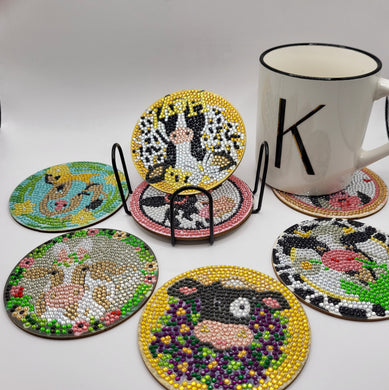 Cow Prints Bling Coaster Set