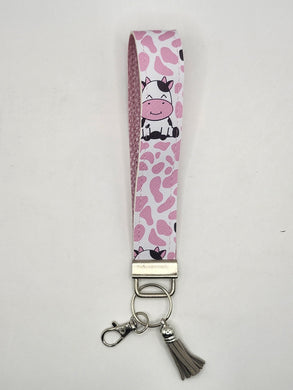 Cow Print Wristlet
