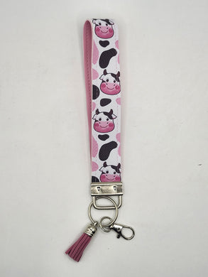 Cow Print Wristlet