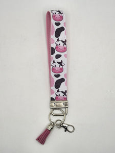 Cow Print Wristlet
