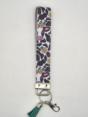 Cow Print Wristlet