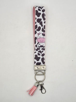 Cow Print Wristlet