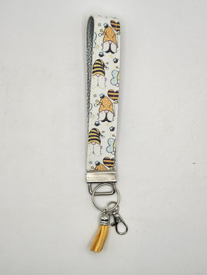 Gnome Bee Print Wristlet