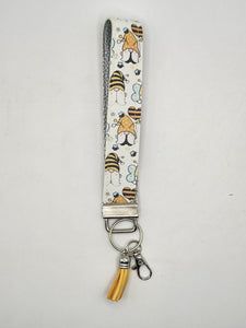 Gnome Bee Print Wristlet