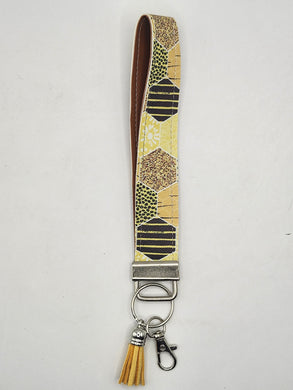 Bee Honeycomb Print Wristlet