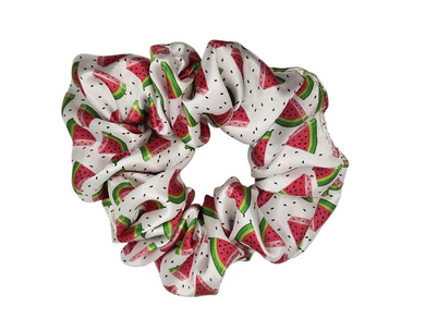 Watermelon Satin Scrunchie