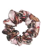 Load image into Gallery viewer, Baskets of Raccoons Design Satin Scrunchie