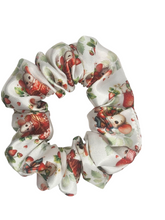 Load image into Gallery viewer, Strawberry Mice Design Satin Scrunchie