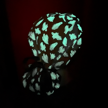 Load image into Gallery viewer, Glow In The Dark Pink Ghosts Bouffant Scrub Cap
