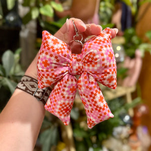 Granny Square Puffy Bow Keychain