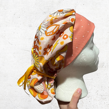 Load image into Gallery viewer, Pink Retro Bouffant Scrub Cap