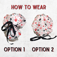 Load image into Gallery viewer, Pink Retro Bouffant Scrub Cap