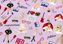 Load image into Gallery viewer, Taylor Swift Red Design Satin Scrunchie