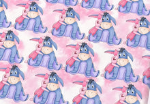 Load image into Gallery viewer, Piglet &amp; Eyore Satin Scrunchie