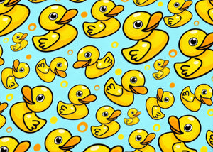 Rubber Duckie Design Satin Scrunchie