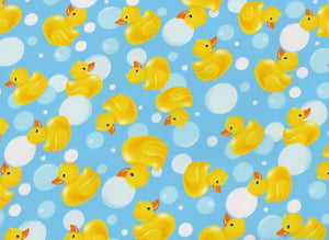 Rubber Duckies Satin Scrunchie