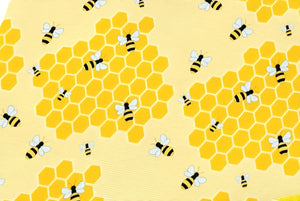 Honeycomb Bees Satin Scrunchie