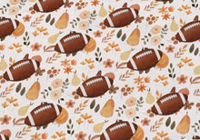 Load image into Gallery viewer, Fall Football Design Satin Scrunchie
