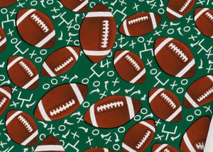 Football Design Satin Scrunchie