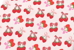 Strawberry Cherries Satin Scrunchie