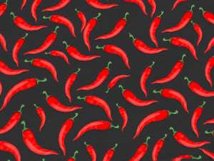 Chili Peppers Design Satin Scrunchie