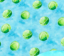Load image into Gallery viewer, Tennis Design Satin Scrunchie