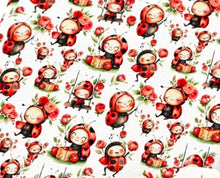 Load image into Gallery viewer, Ladybug Design Satin Scrunchie