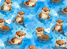 Load image into Gallery viewer, Otters Design Satin Scrunchie