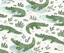Load image into Gallery viewer, Alligators Design Satin Scrunchie