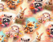 Load image into Gallery viewer, Woodland Animals Design Satin Scrunchie