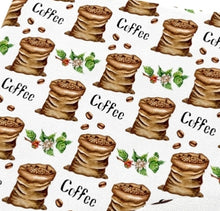 Load image into Gallery viewer, Coffee Beans Design Satin Scrunchie