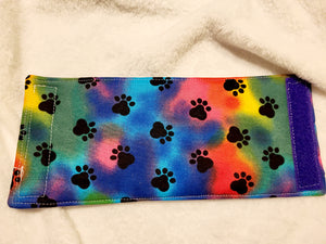 Tye-Dye Paw Print Can or Bottle Koozie