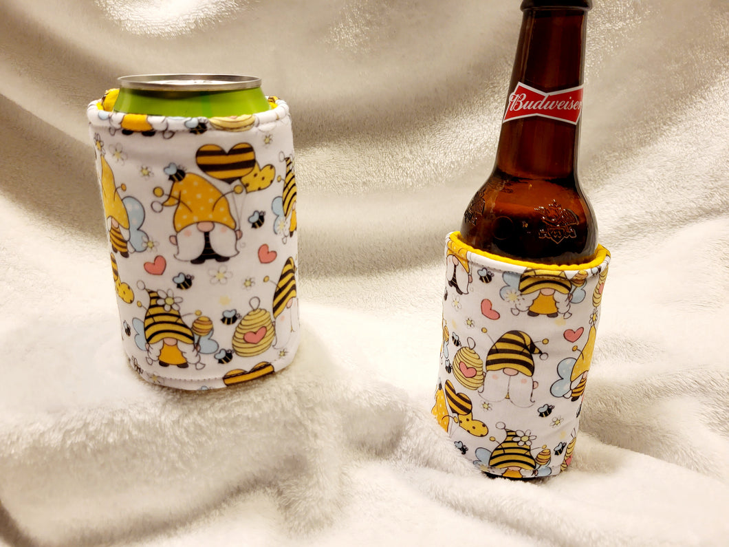 Gnome Bees Can or Bottle Koozie