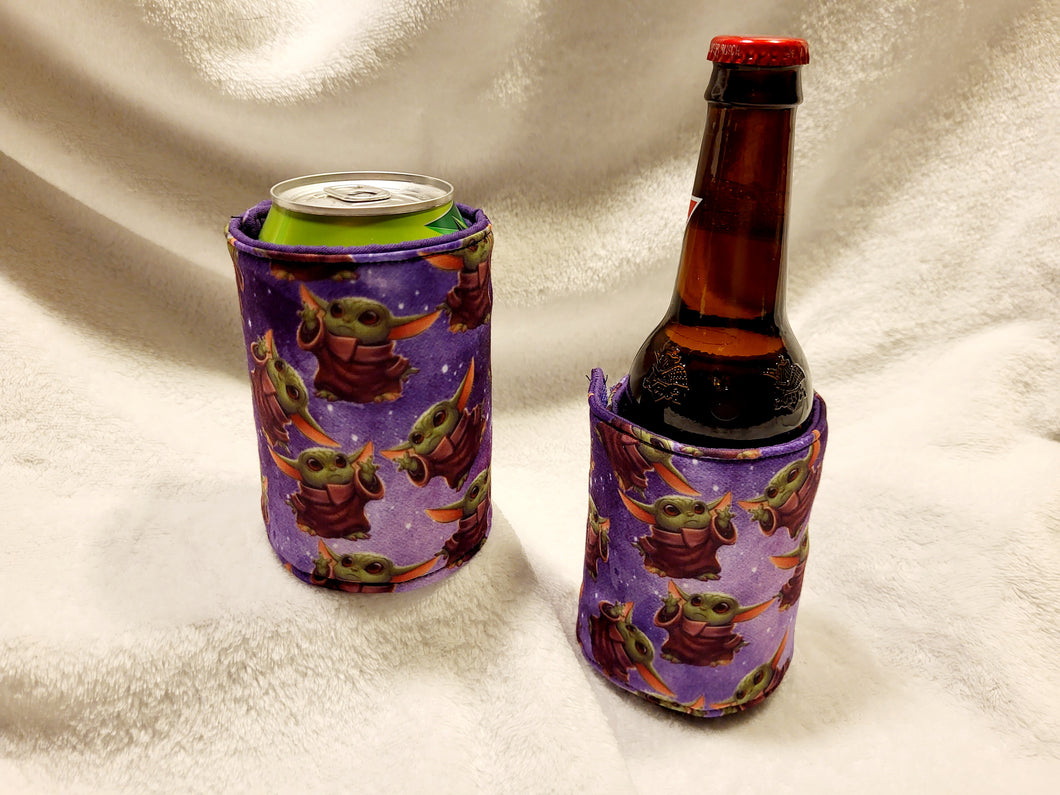 Purple Grogu Can or Bottle Koozie