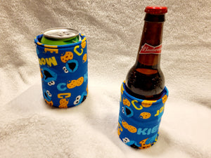 Cookie Monster Can or Bottle Koozie