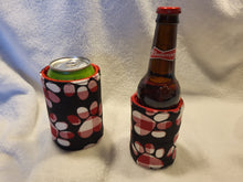 Load image into Gallery viewer, Buffalo Plaid Paw Print Can or Bottle Koozie