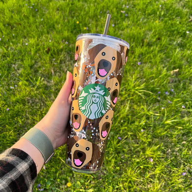 Dog Starbucks Snow Globe Tumbler