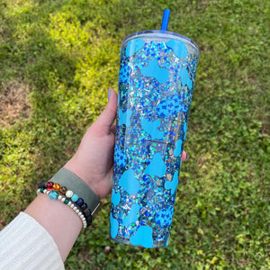 Blue Cowgirl Starbucks Snow Globe Tumbler