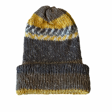 Gray & Yellow Beanie