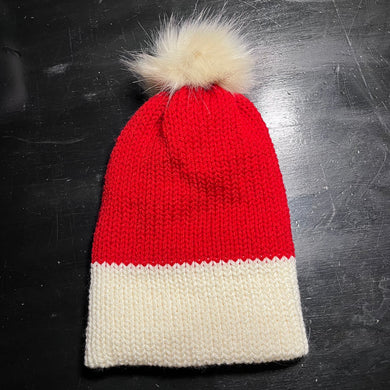 Red & Cream Beanie