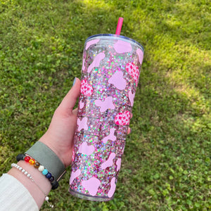 Pink Cowgirl Starbucks Snow Globe Tumbler